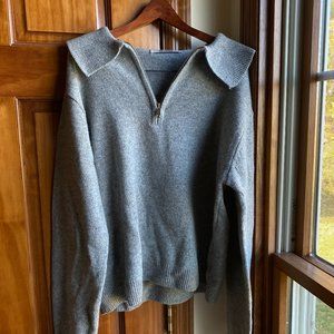 New Grey Zip-Up Sweater